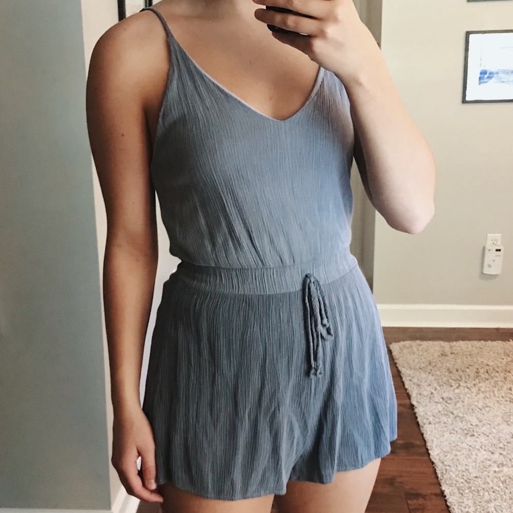 slate blue romper